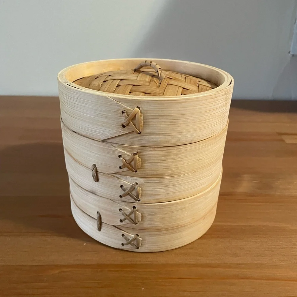 Decorative Cute‎ Mini 2 layer Bamboo Steamers With Lids